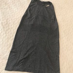 Grey high-neck lululemon tank